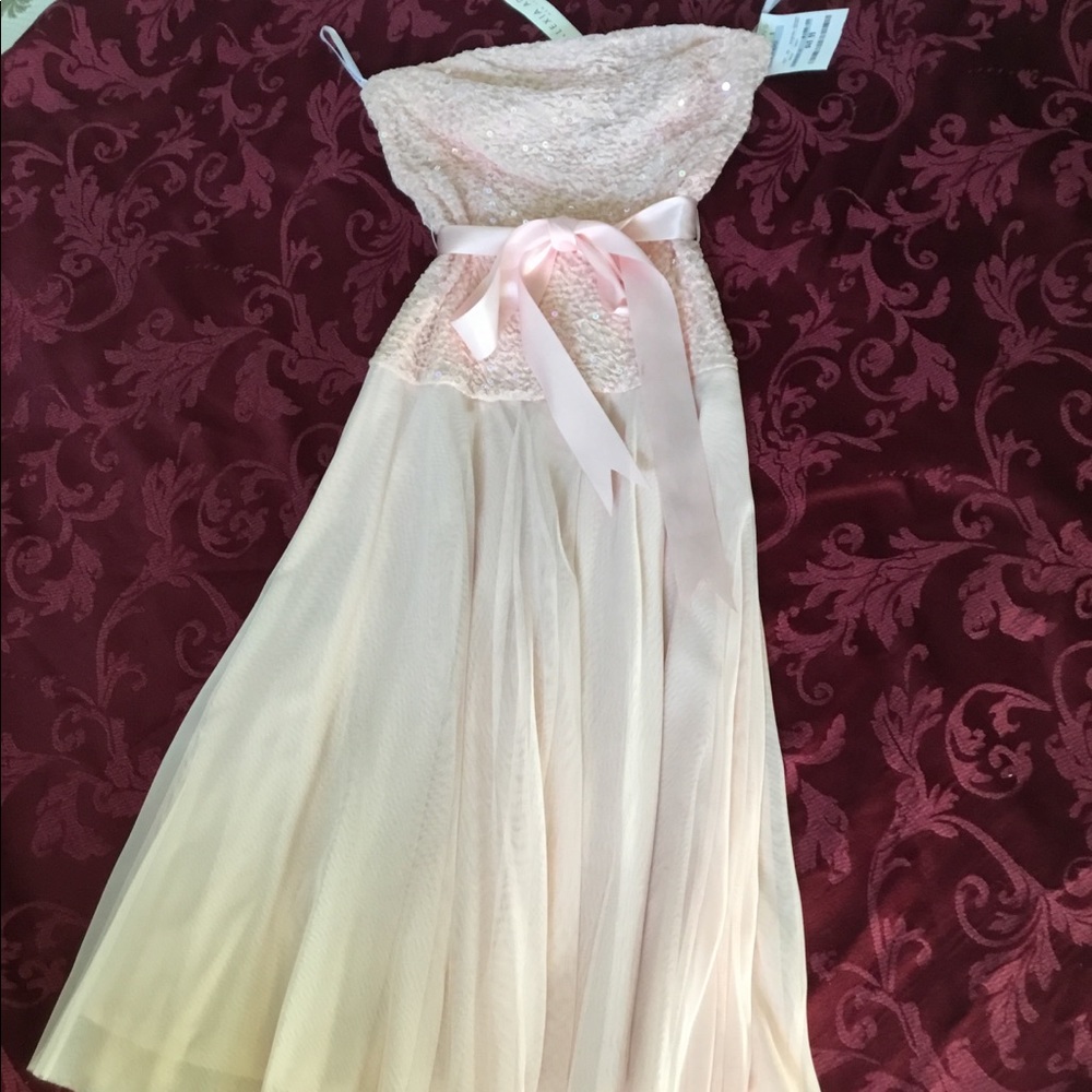New alexia Admor pink chiffon sequin dress s-Small